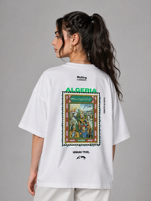 T SHIRT OVERSIZE ALGERIA BLANC