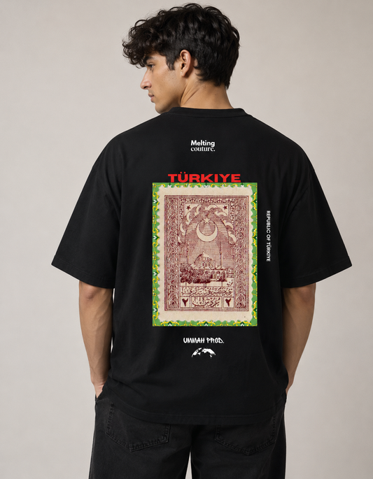 T SHIRT OVERSIZE TÜRKIYE NOIR