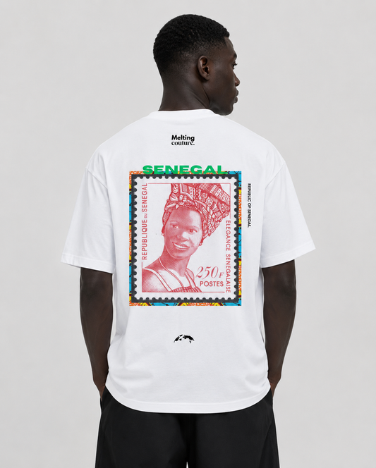 T SHIRT OVERSIZE SENEGAL BLANC