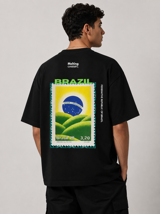 T SHIRT OVERSIZE BRAZIL NOIR