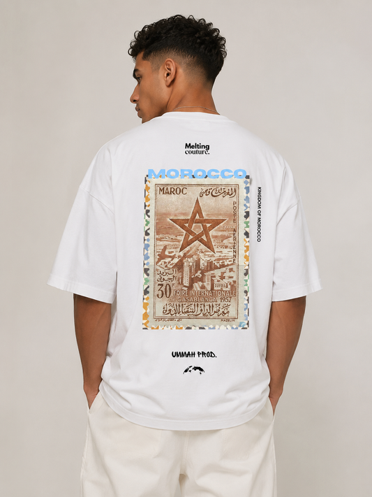 T SHIRT OVERSIZE MOROCCO BLANC