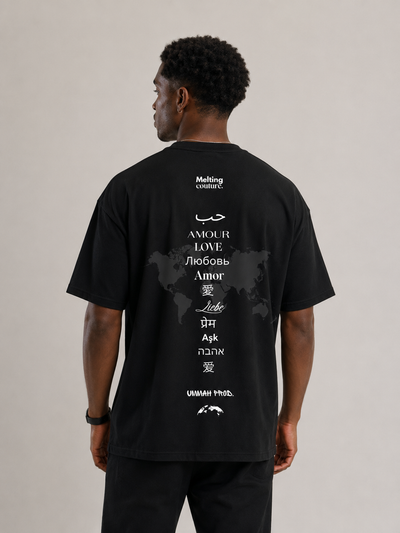 T SHIRT OVERSIZE AMOUR NOIR