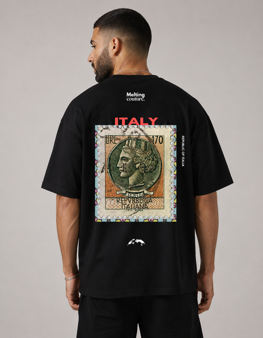 T SHIRT OVERSIZE ITALY NOIR