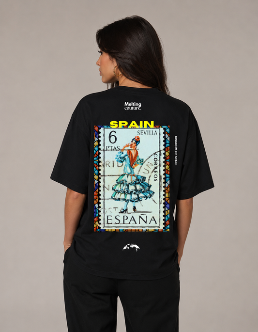 T SHIRT OVERSIZE SPAIN NOIR