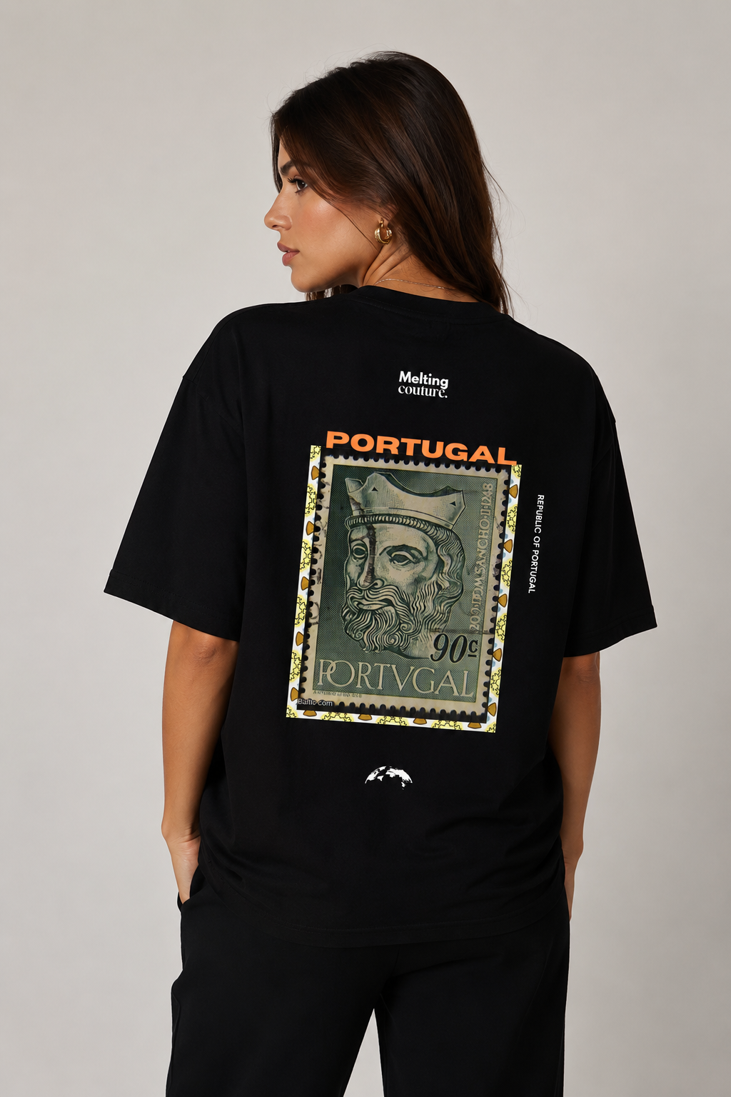 T SHIRT OVERSIZE PORTUGAL NOIR