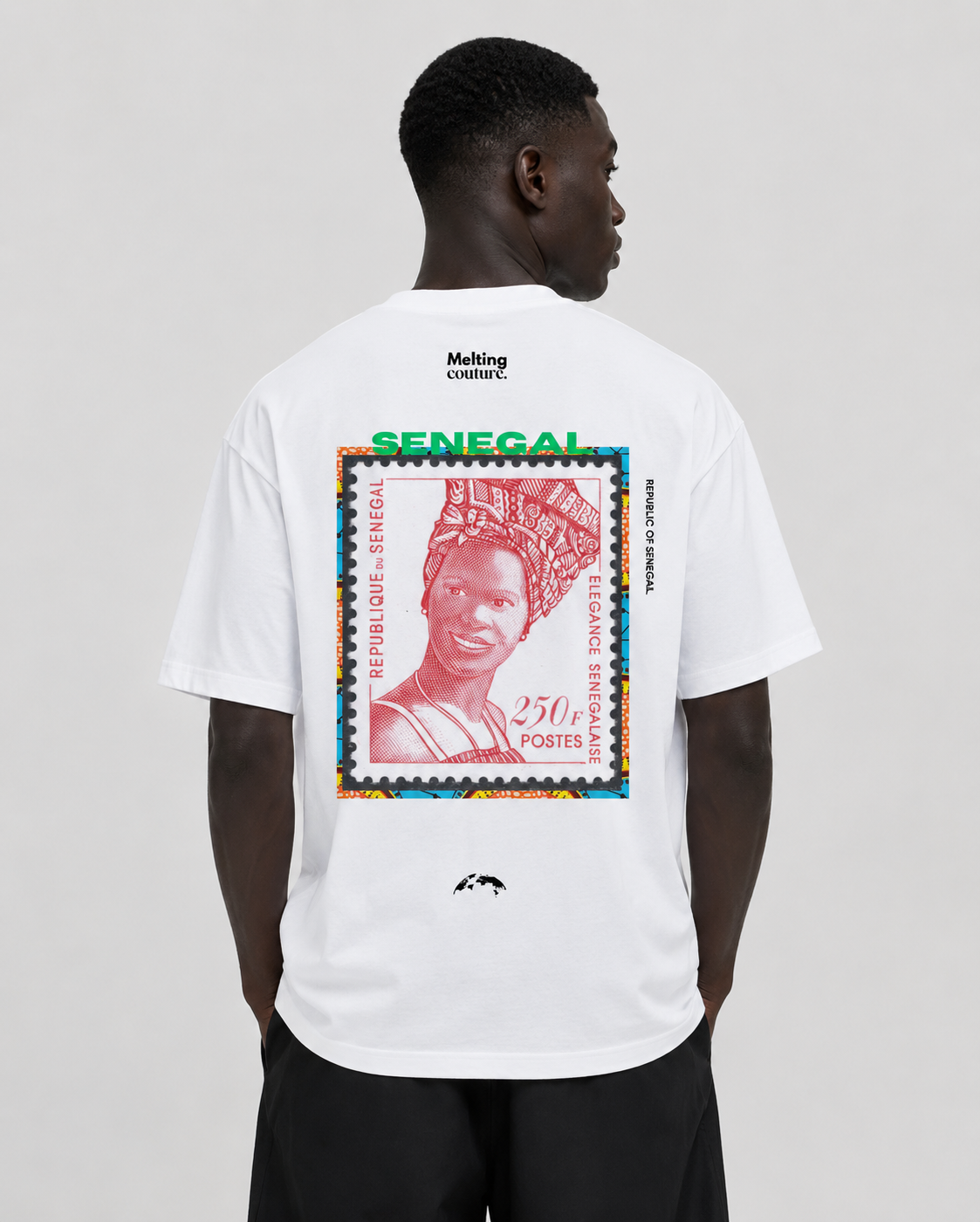 T SHIRT OVERSIZE SENEGAL BLANC