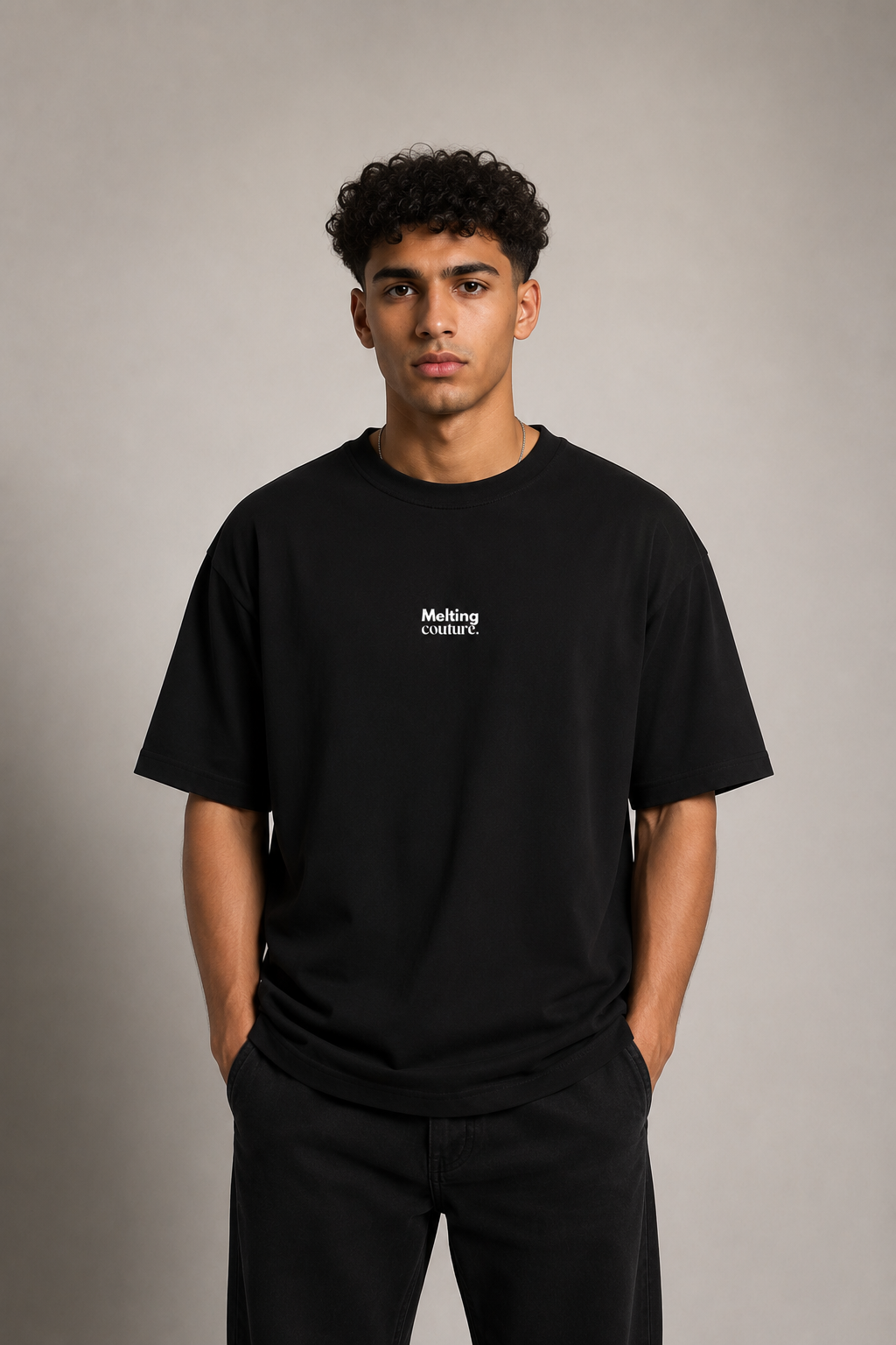 T SHIRT OVERSIZE PALESTINE NOIR