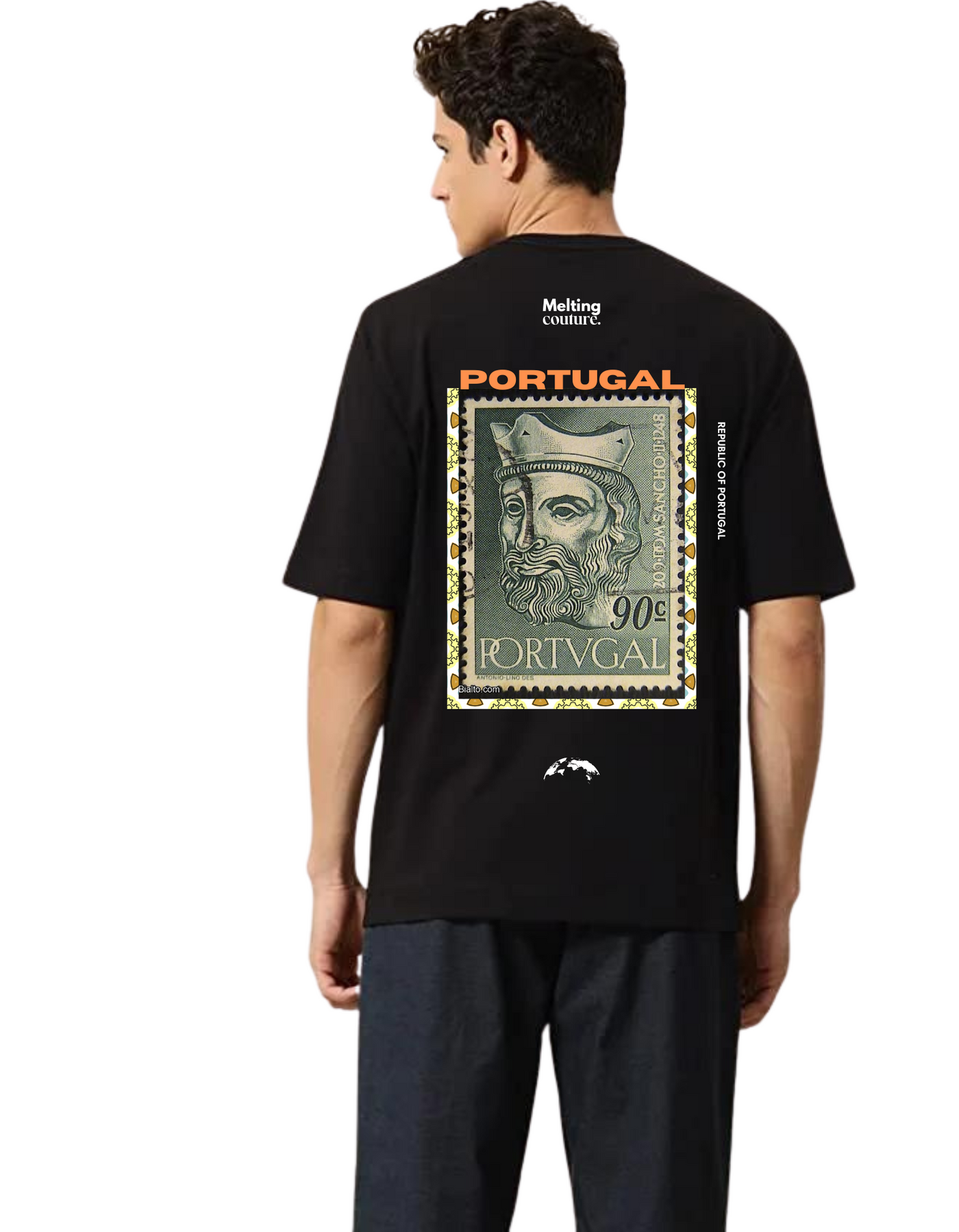 T SHIRT OVERSIZE PORTUGAL NOIR