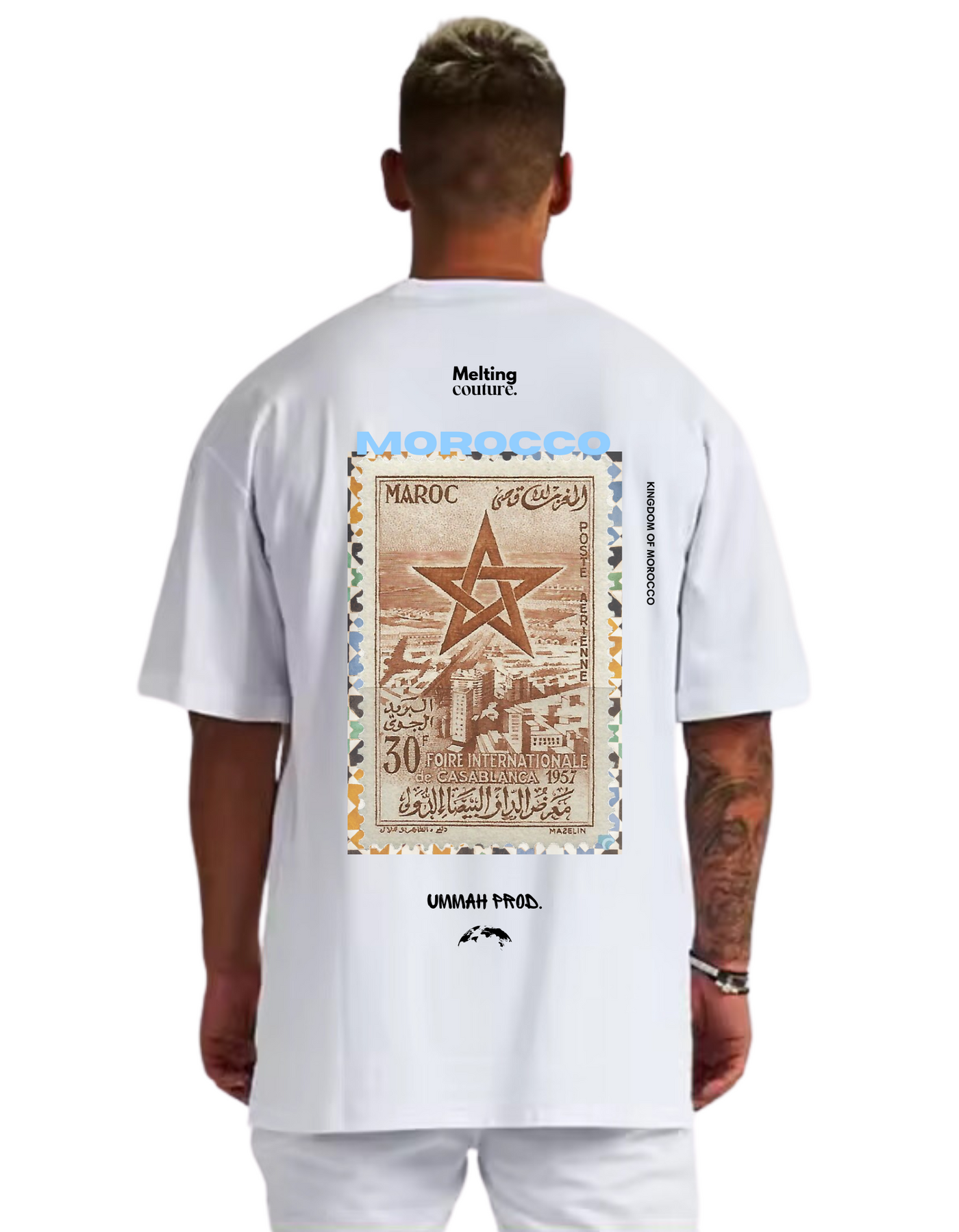 T SHIRT OVERSIZE MOROCCO BLANC