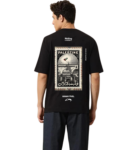 T SHIRT OVERSIZE PALESTINE NOIR