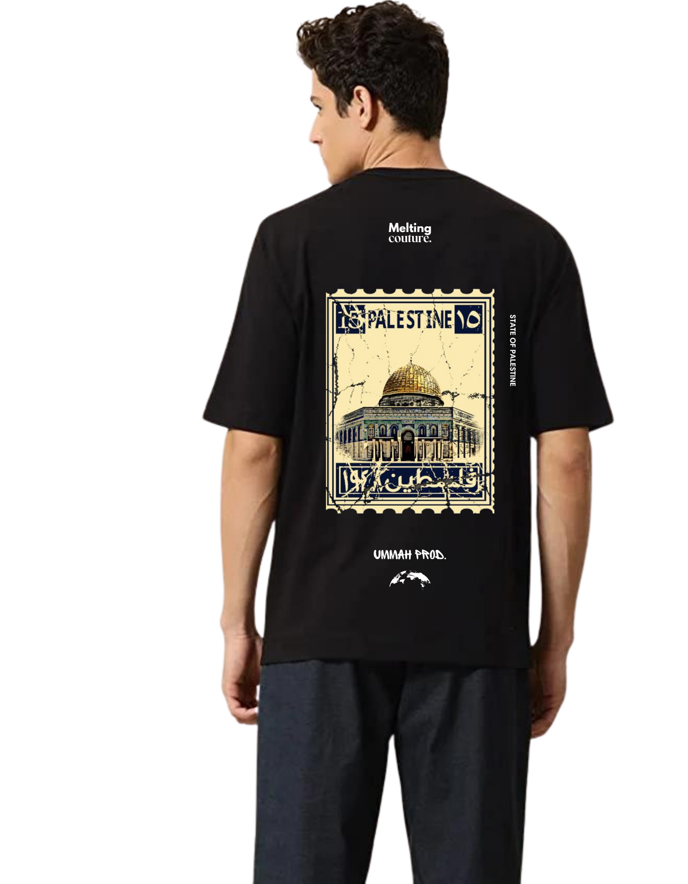 T SHIRT OVERSIZE AL AQSA NOIR