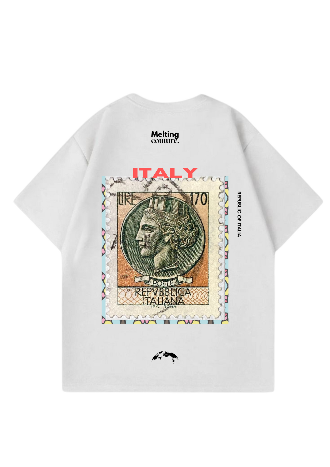 T SHIRT OVERSIZE ITALY BLANC