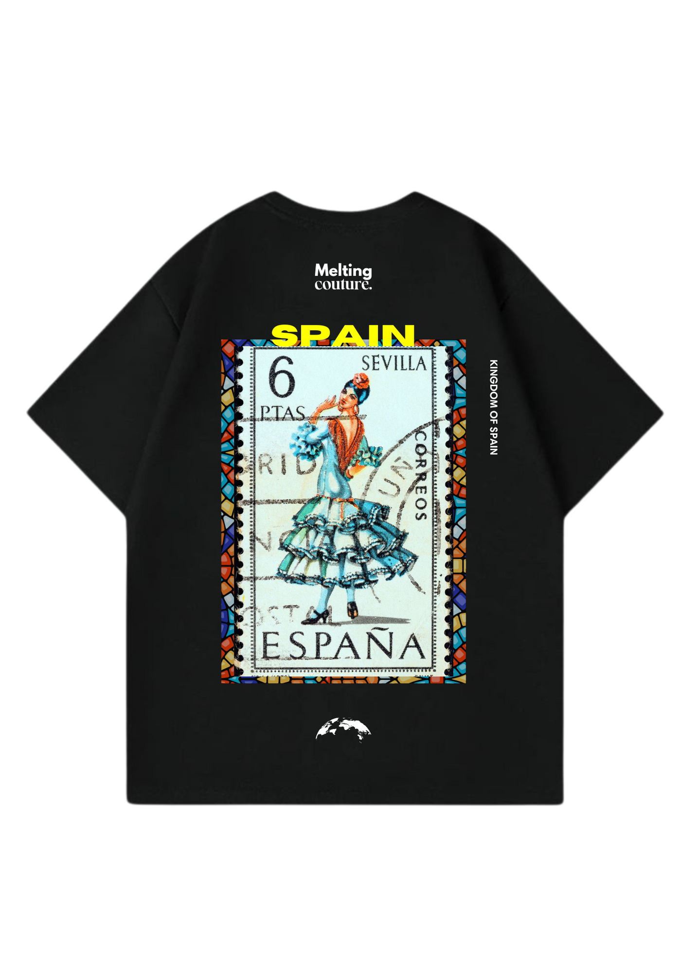 T SHIRT OVERSIZE SPAIN NOIR