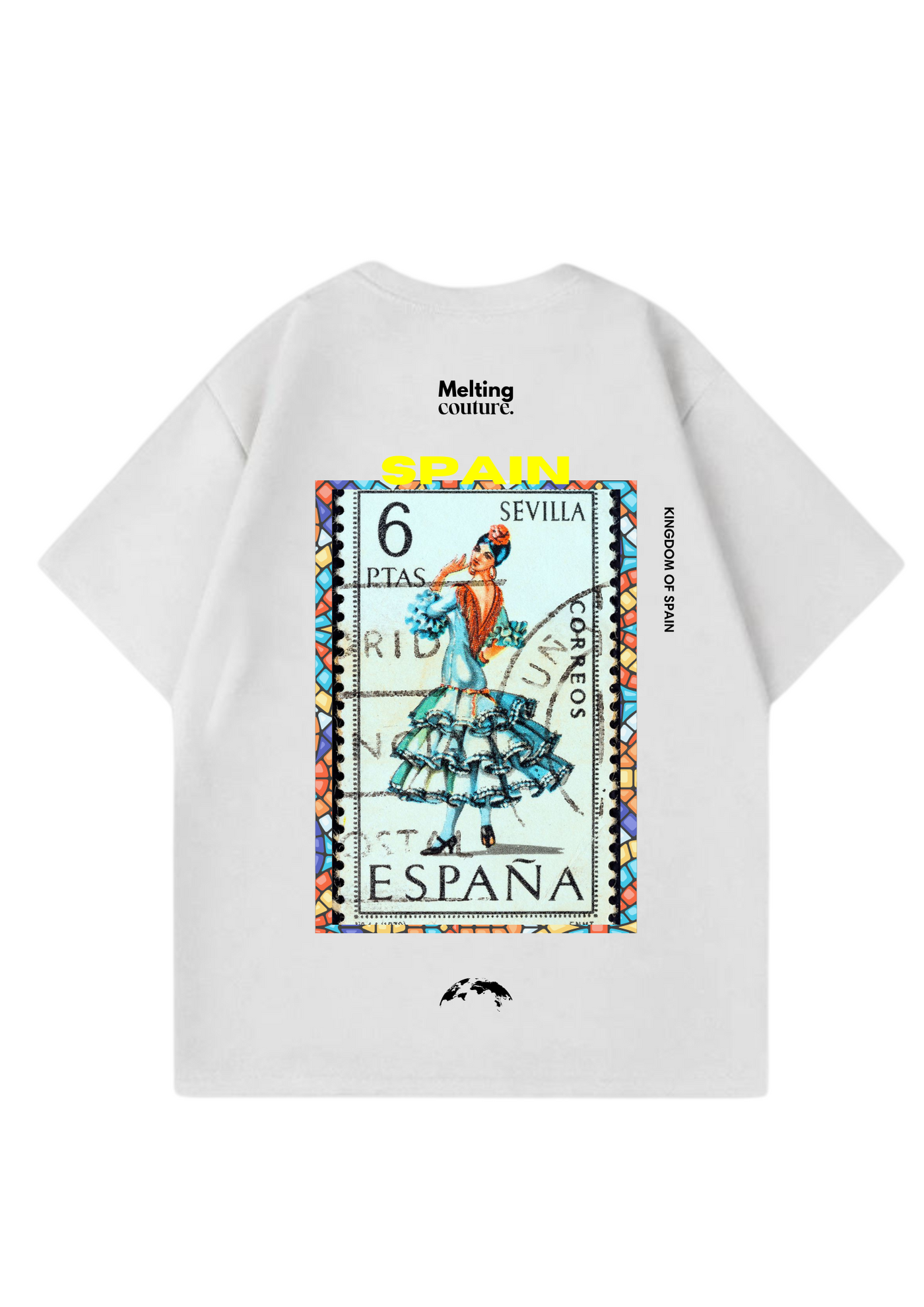 T SHIRT OVERSIZE SPAIN BLANC