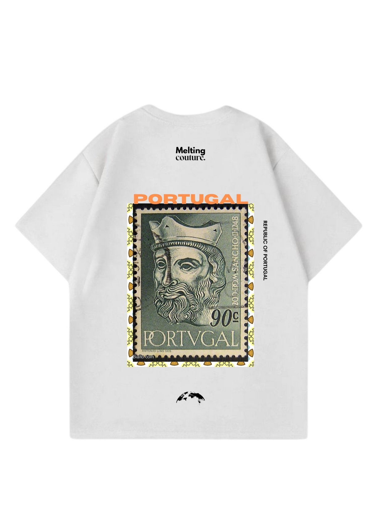 T SHIRT OVERSIZE PORTUGAL BLANC