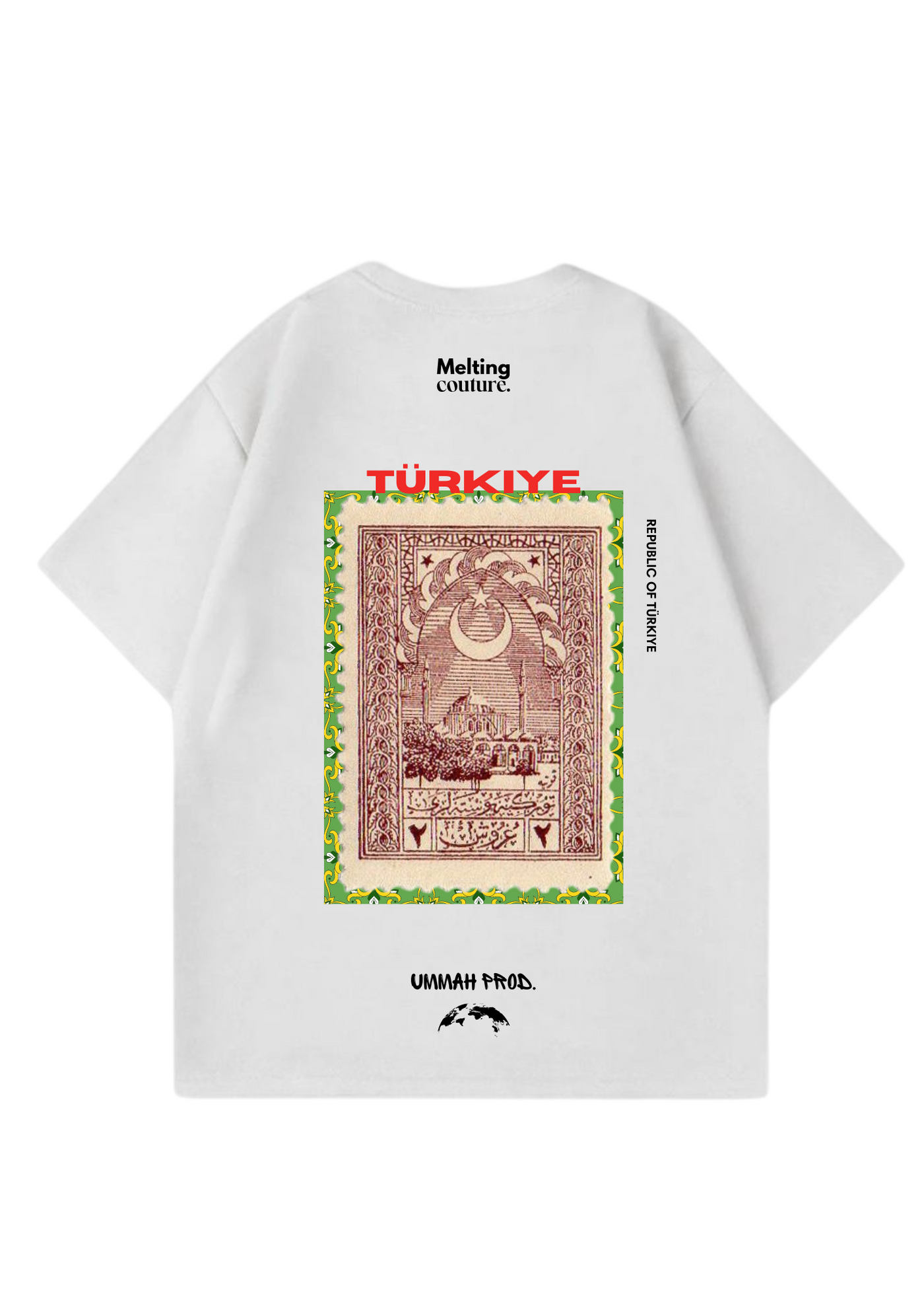 T SHIRT OVERSIZE TÜRKIYE BLANC