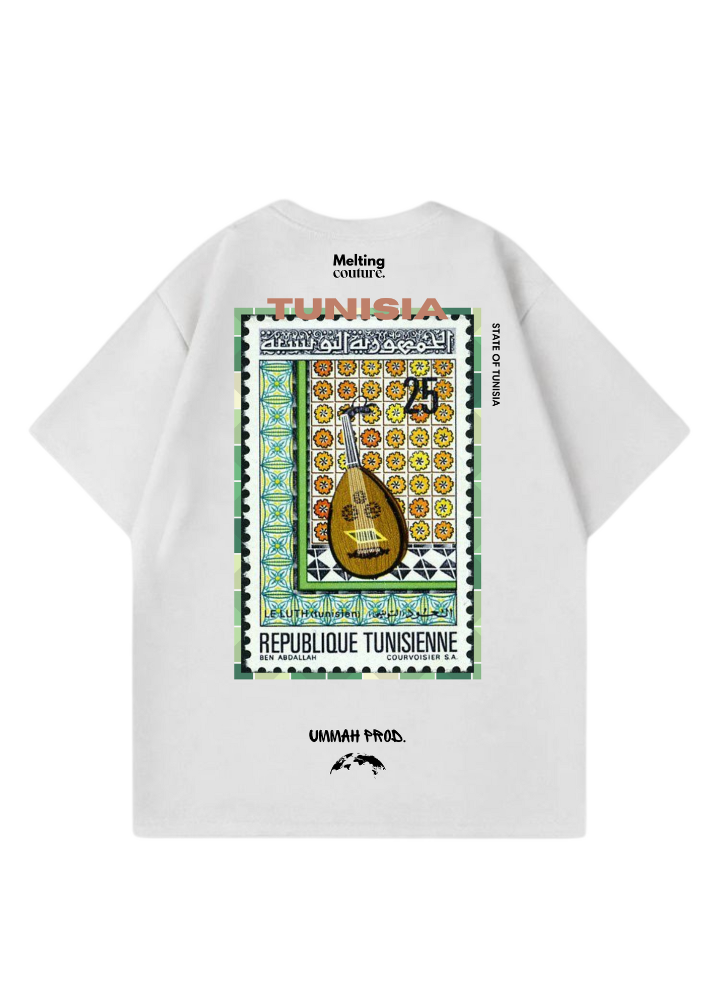 T SHIRT OVERSIZE TUNISIA BLANC