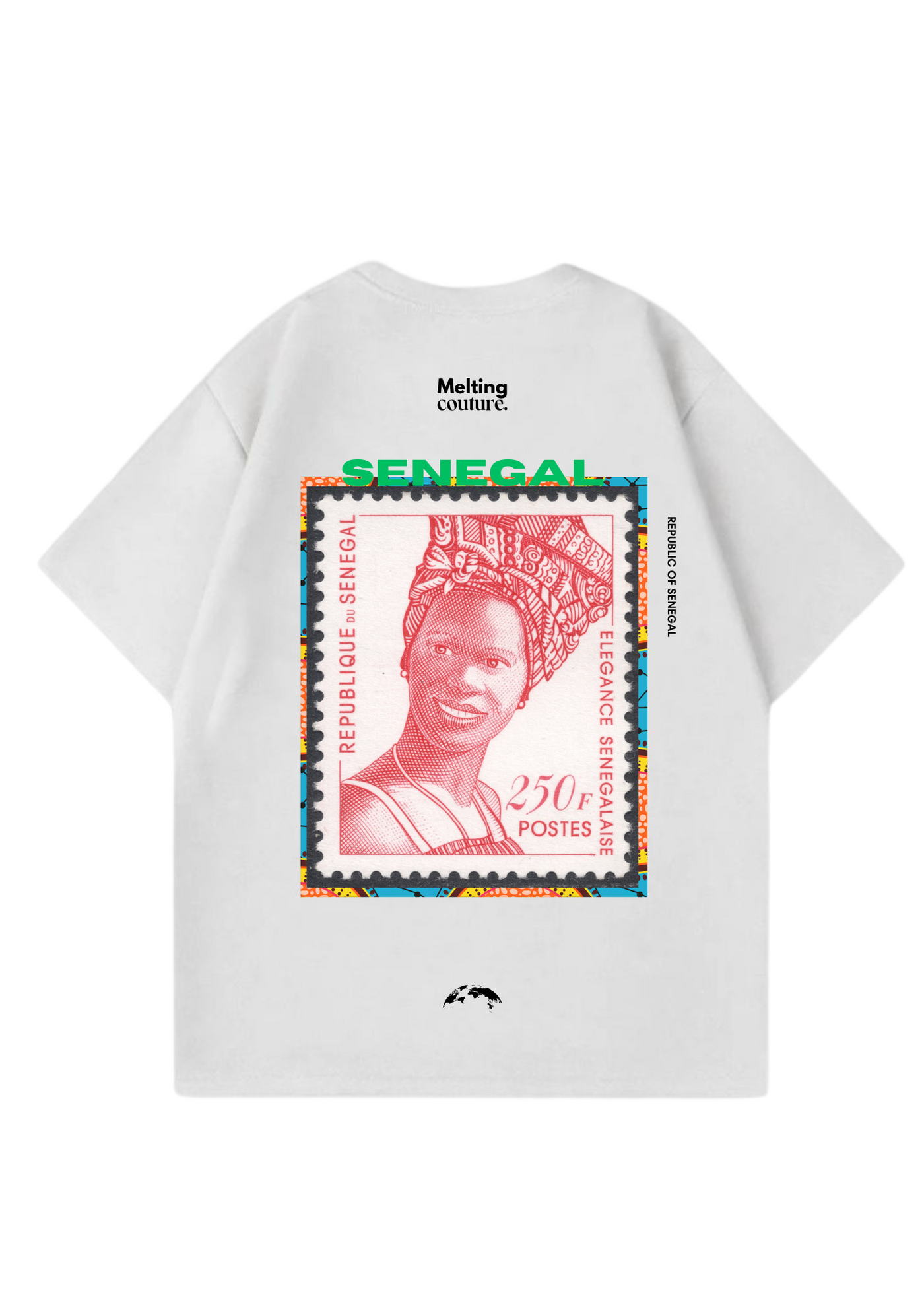 T SHIRT OVERSIZE SENEGAL BLANC