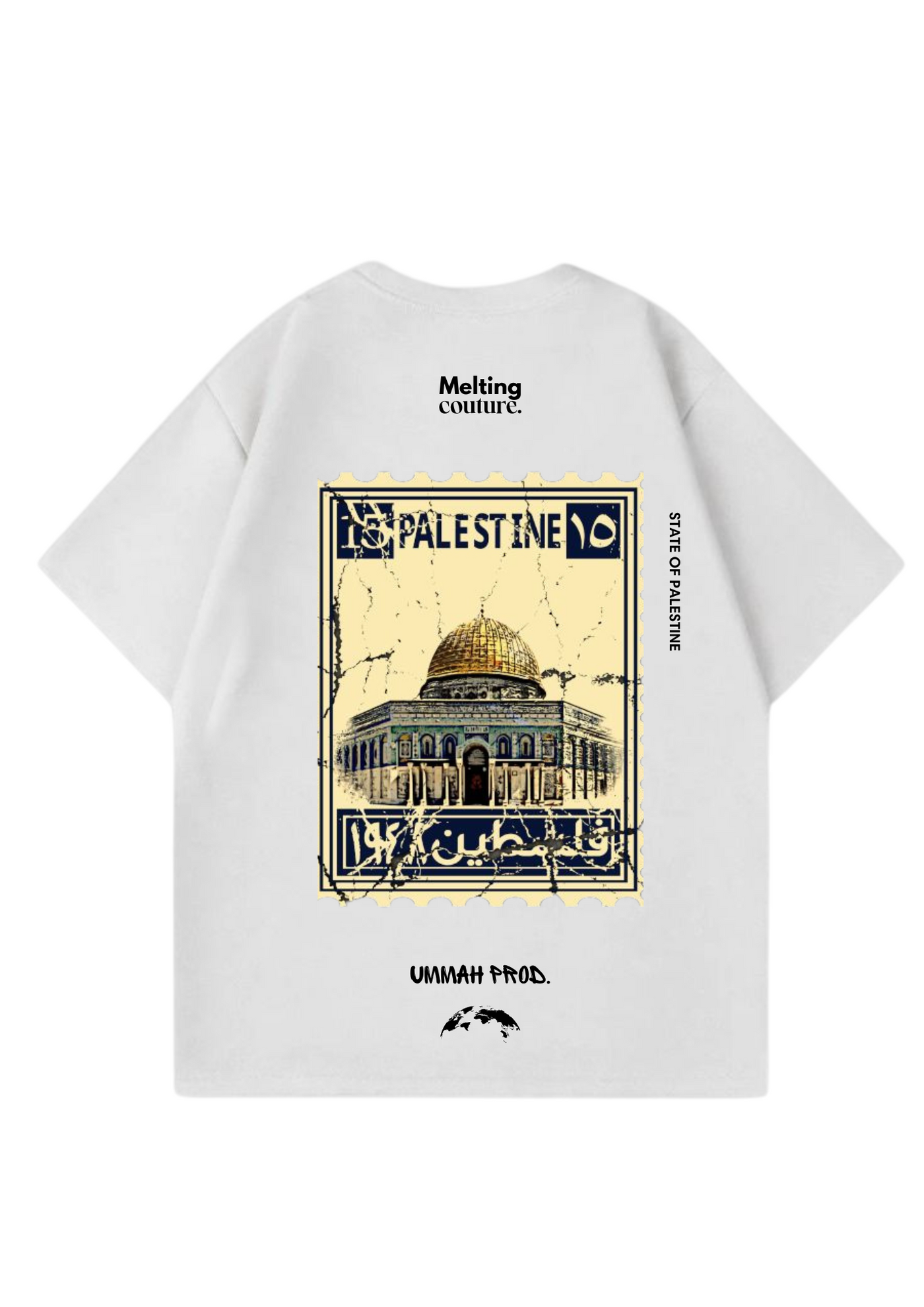 T SHIRT OVERSIZE AL AQSA BLANC