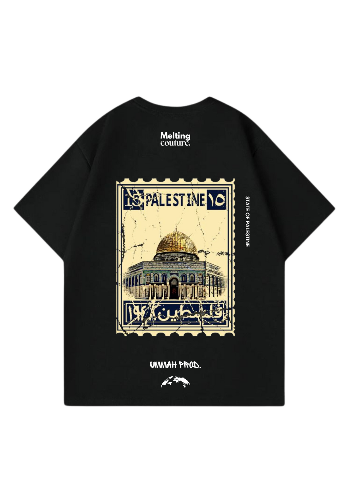 T SHIRT OVERSIZE AL AQSA NOIR