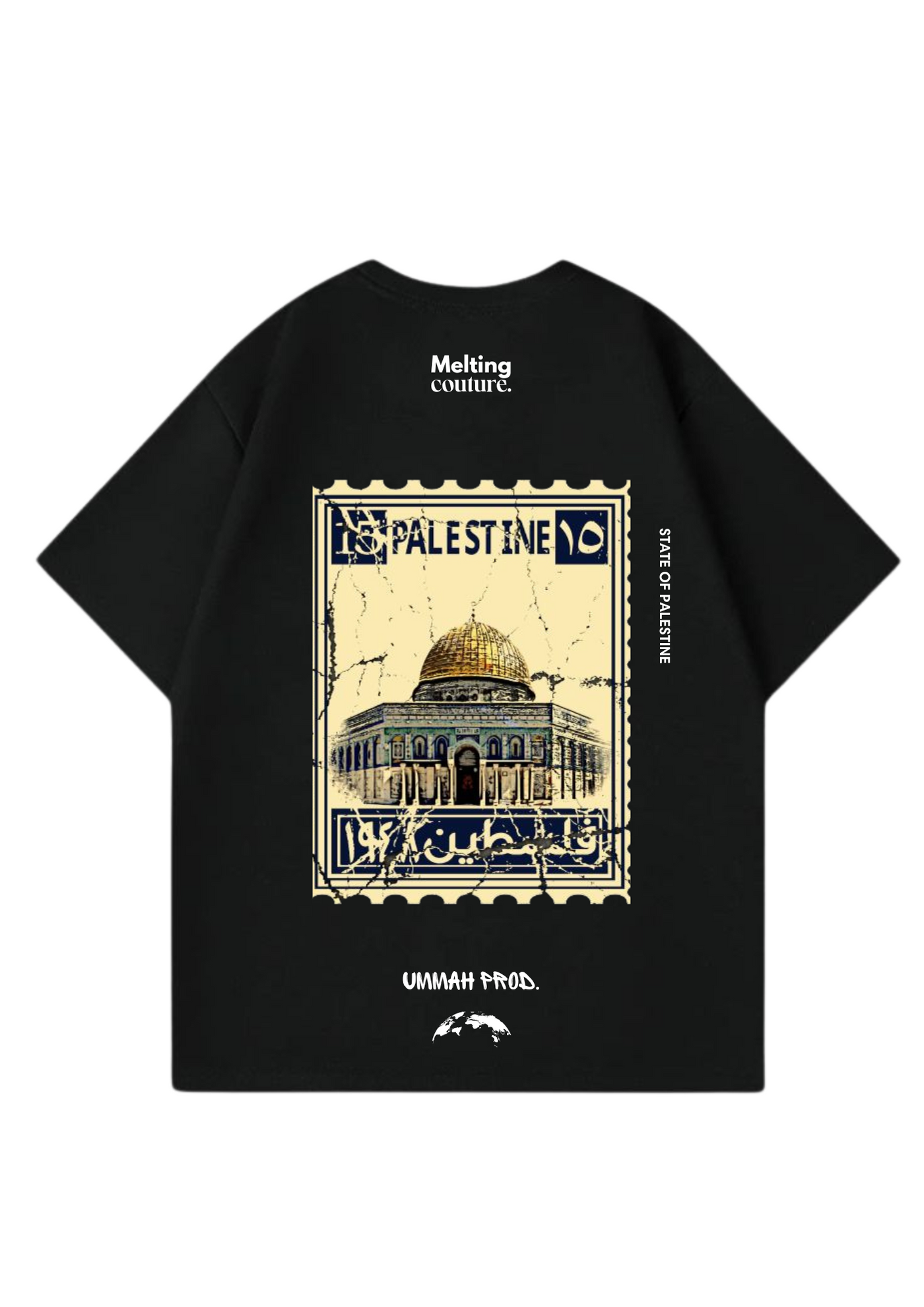 T SHIRT OVERSIZE AL AQSA NOIR