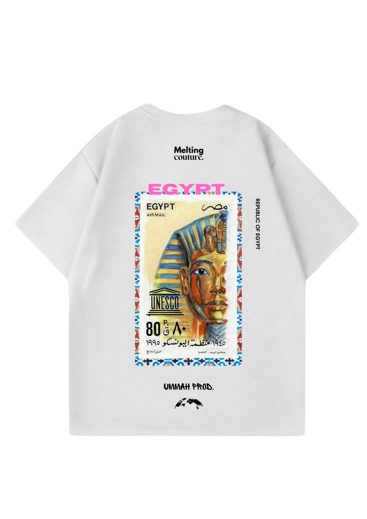 T SHIRT OVERSIZE EGYPT BLANC