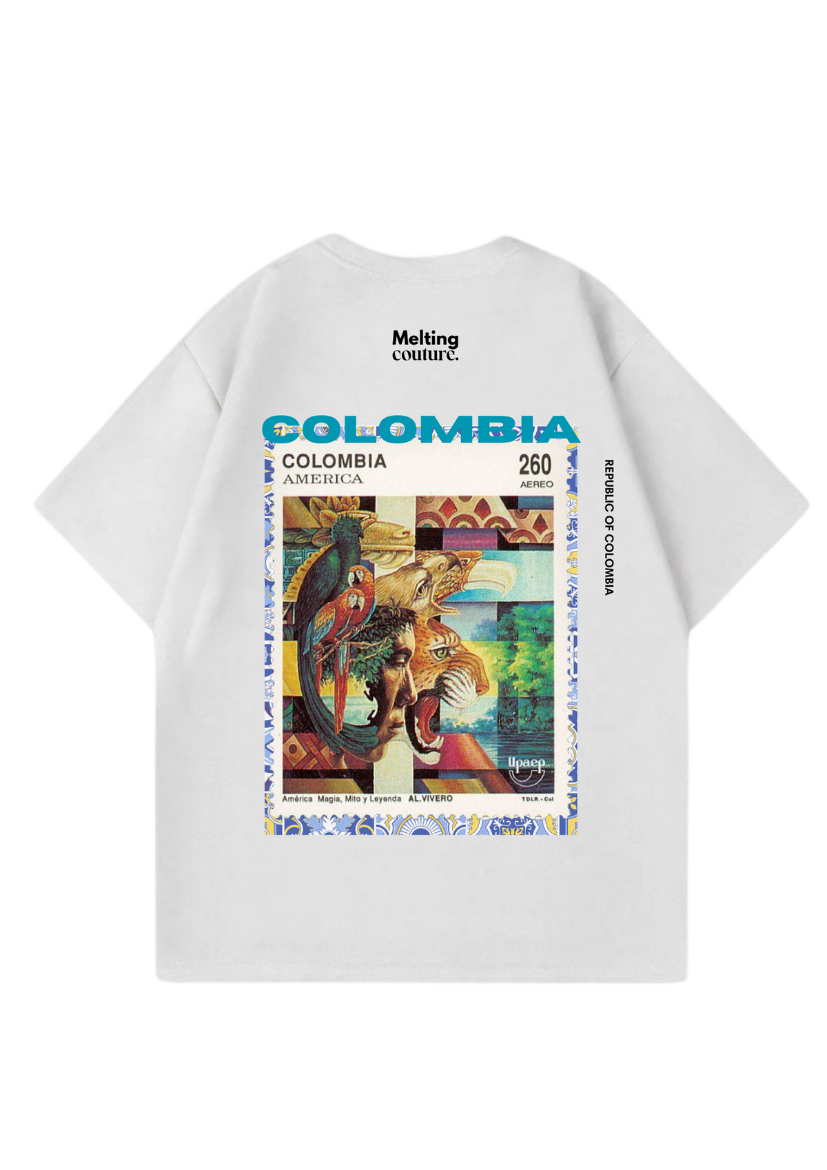 T SHIRT OVERSIZE COLOMBIA BLANC