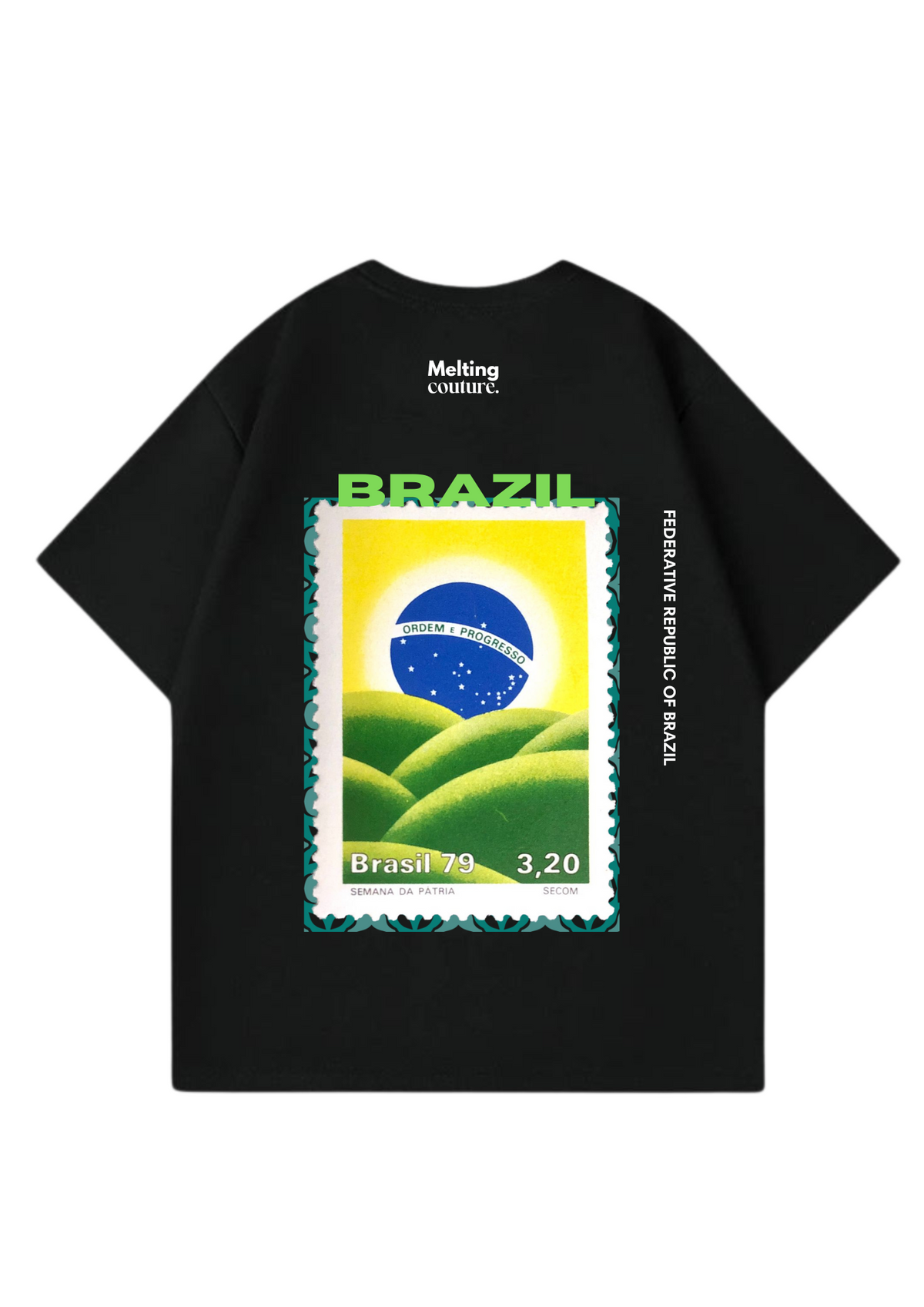 T SHIRT OVERSIZE BRAZIL NOIR