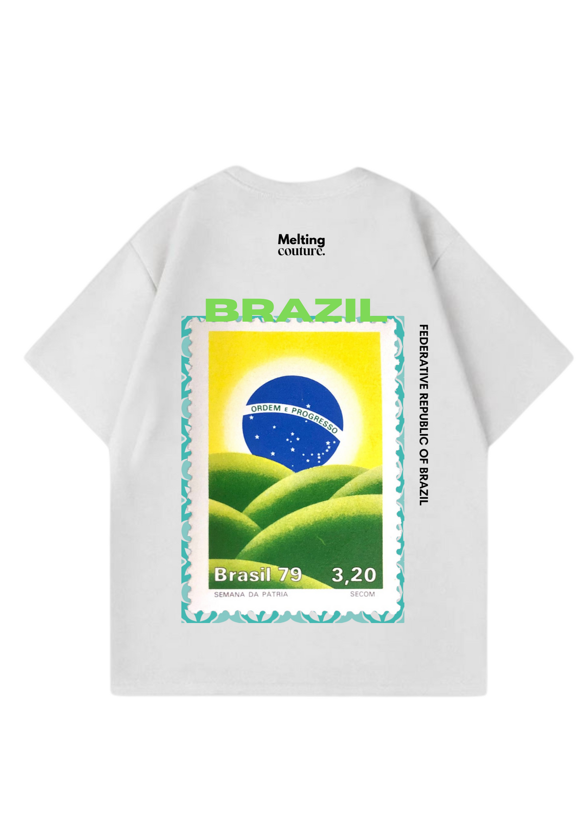 T SHIRT OVERSIZE BRAZIL BLANC