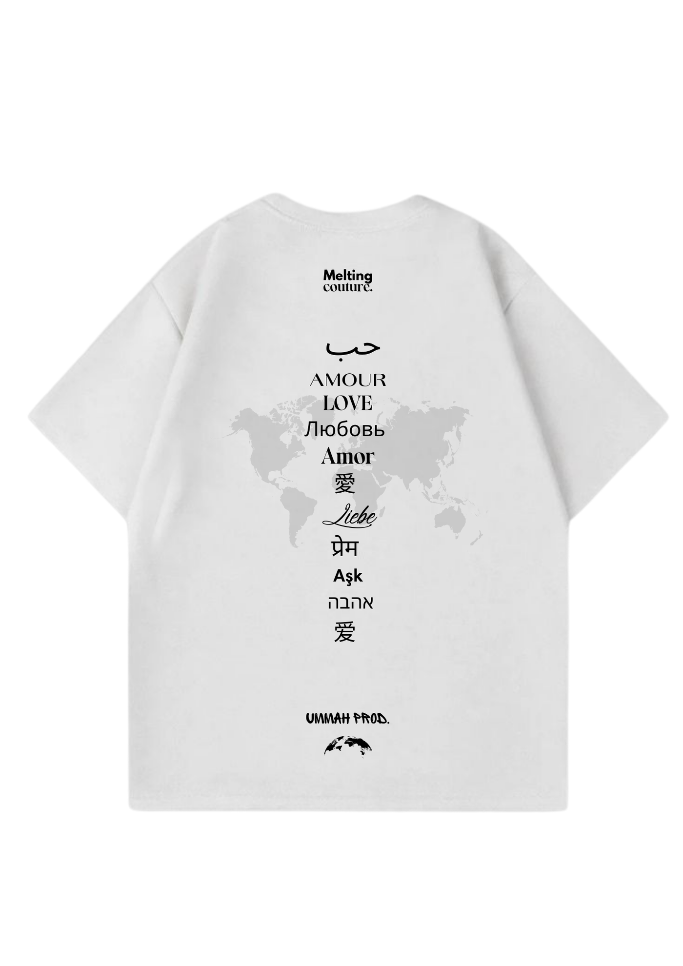 T SHIRT OVERSIZE AMOUR BLANC