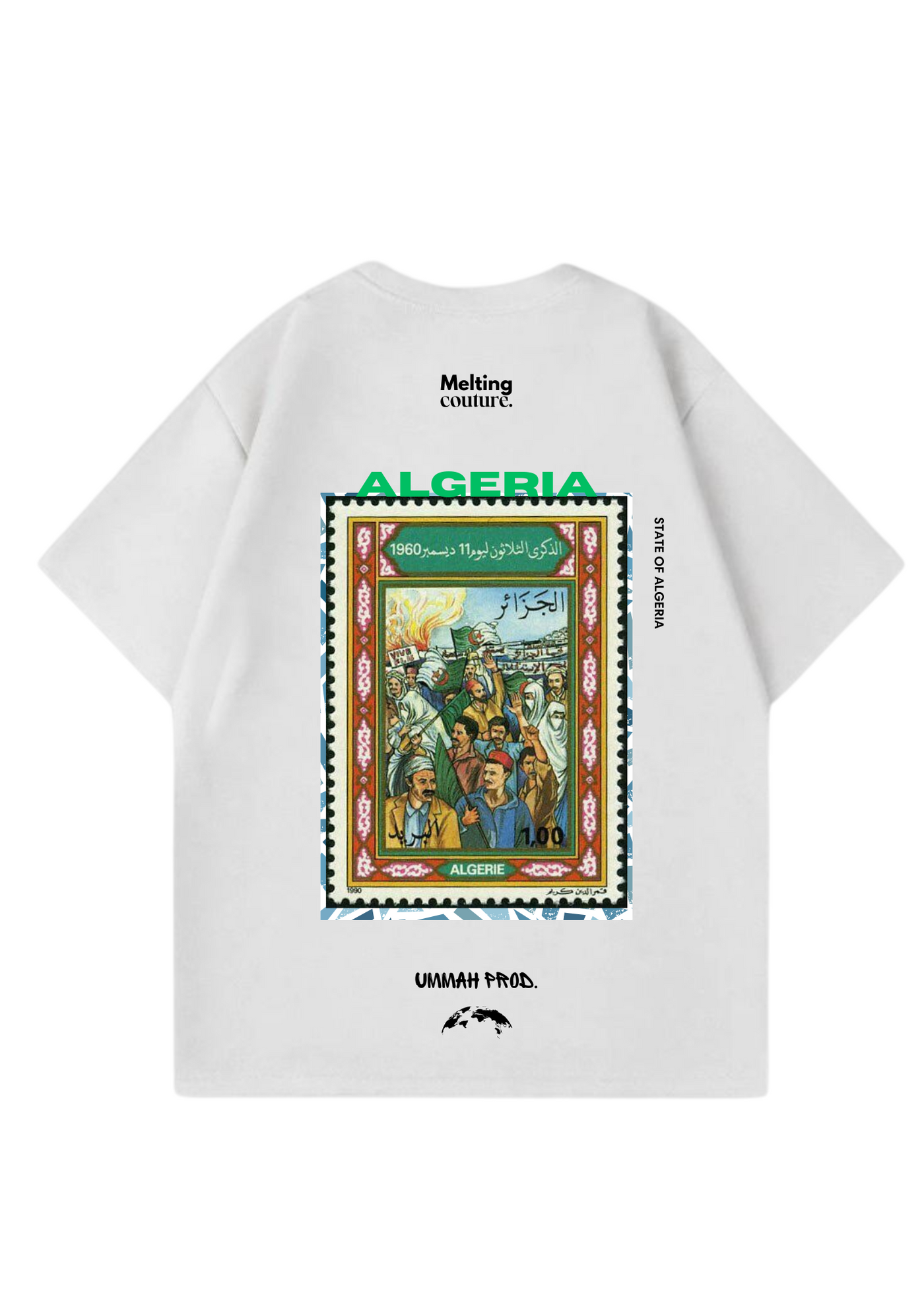 T SHIRT OVERSIZE ALGERIA BLANC