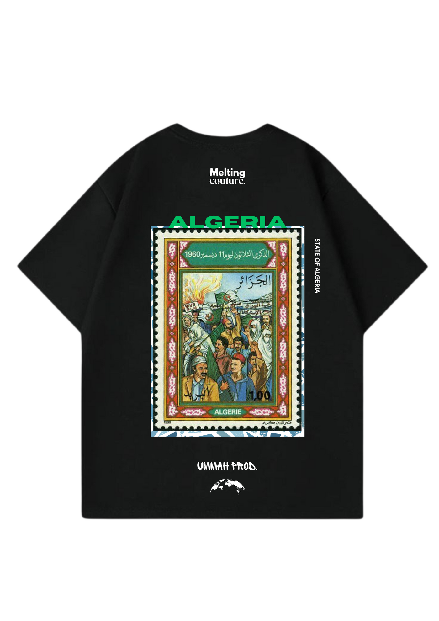 T SHIRT OVERSIZE ALGERIA NOIR