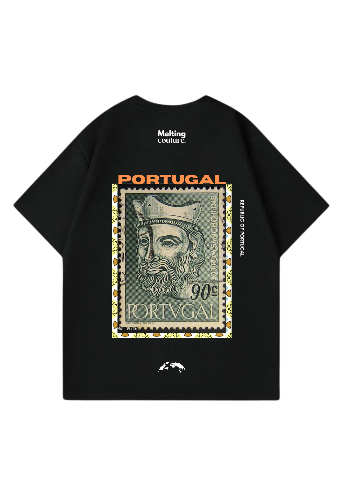 T SHIRT OVERSIZE PORTUGAL NOIR