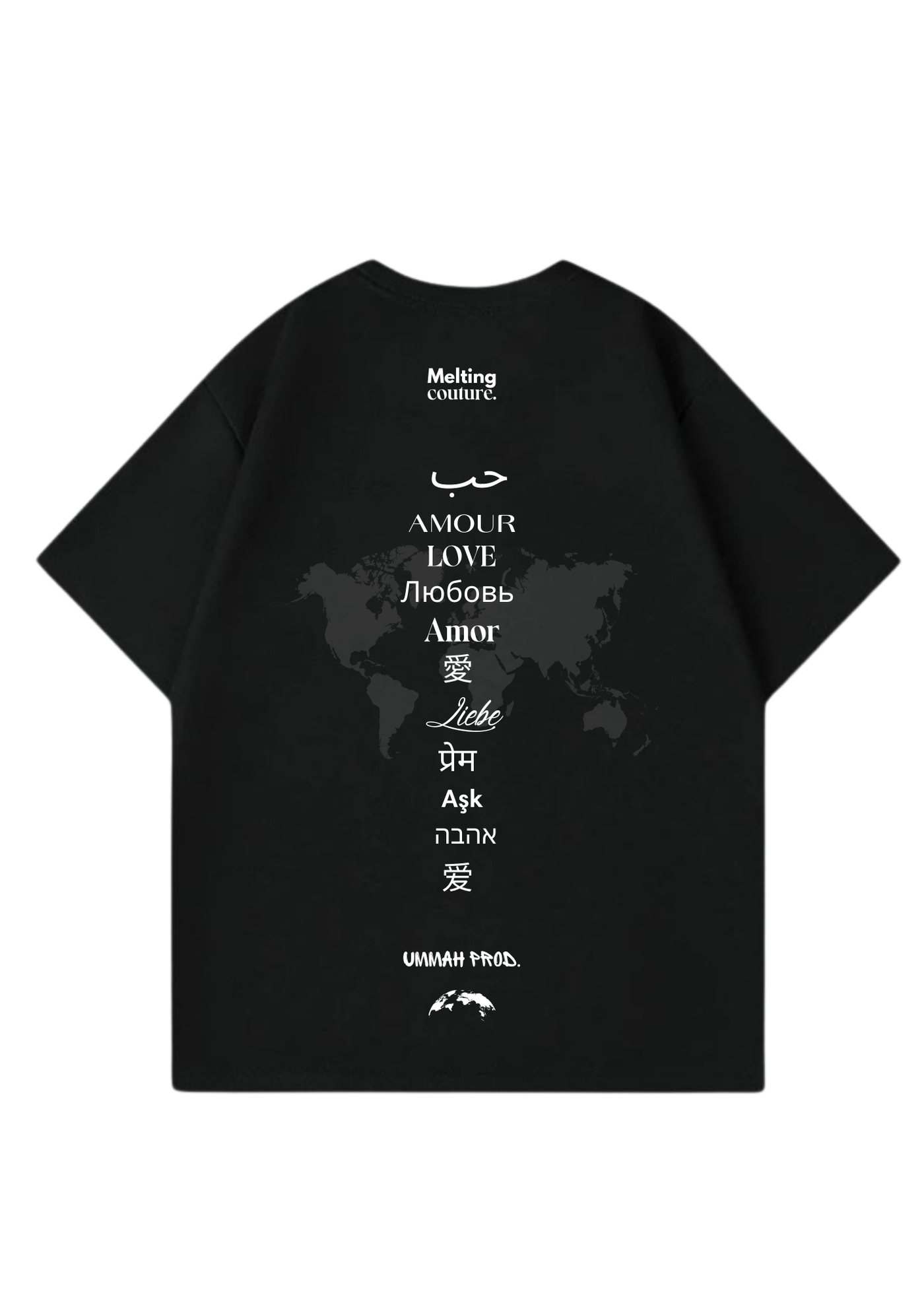 T SHIRT OVERSIZE AMOUR NOIR